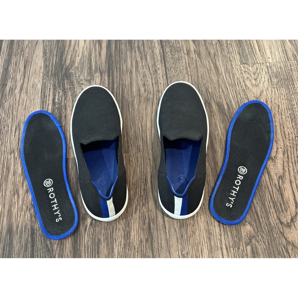 Rothy's The Classic Slip-On Sneaker Black Knit Womens Size US 6.5